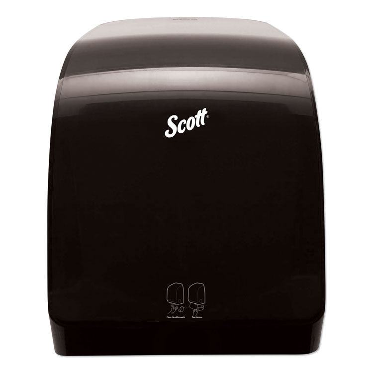 San Jamar T8490TBK Smart Essence Oceans Hands Free Paper Towel Dispenser -  Black Pearl