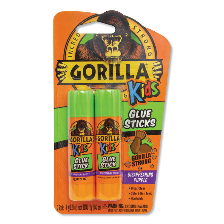 School Glue Sticks, 0.21 oz, Dries Clear, 2/Pack