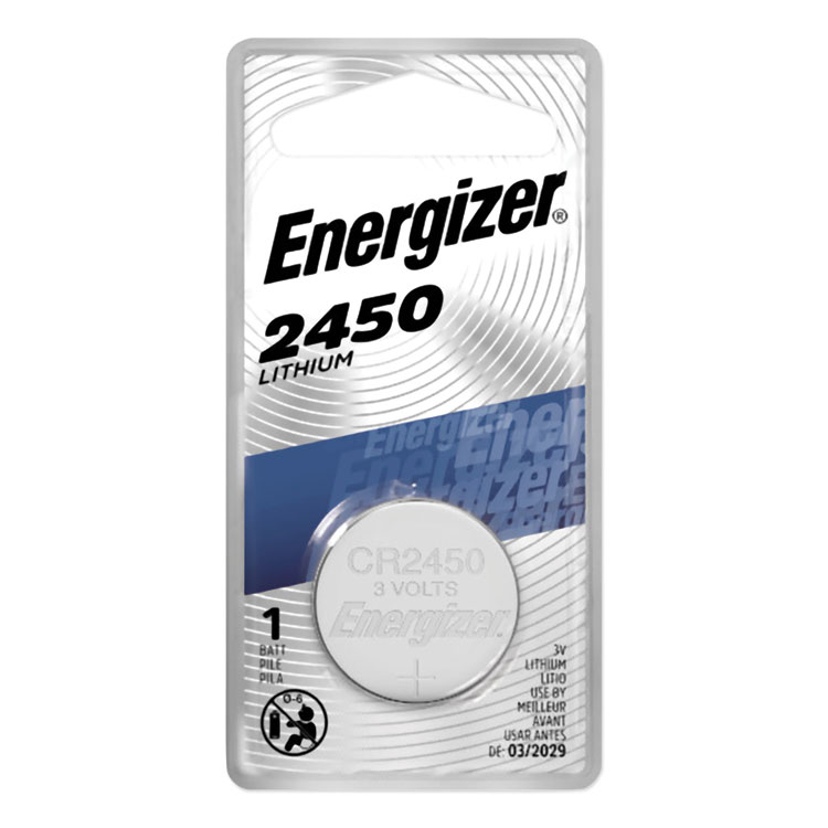 EVEECR2450BP  Energizer® ECR2450BP 2450 Lithium Coin Battery, 3 V