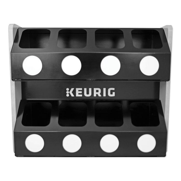 Premium K-Cup Pod Storage Rack 8-Sleeve, 16 x 21 x 18, Black