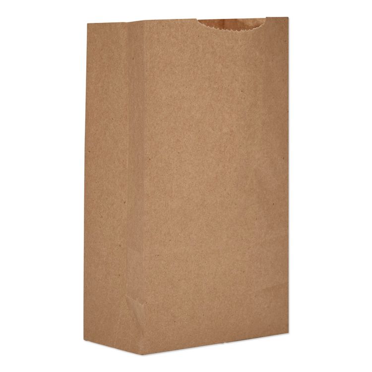 Grocery Paper Bags, 3# Size, Extra-Heavy-Duty, 50# Basis Weight, 4.74" x 2.91" x 8.66", Kraft, 500/Bundle