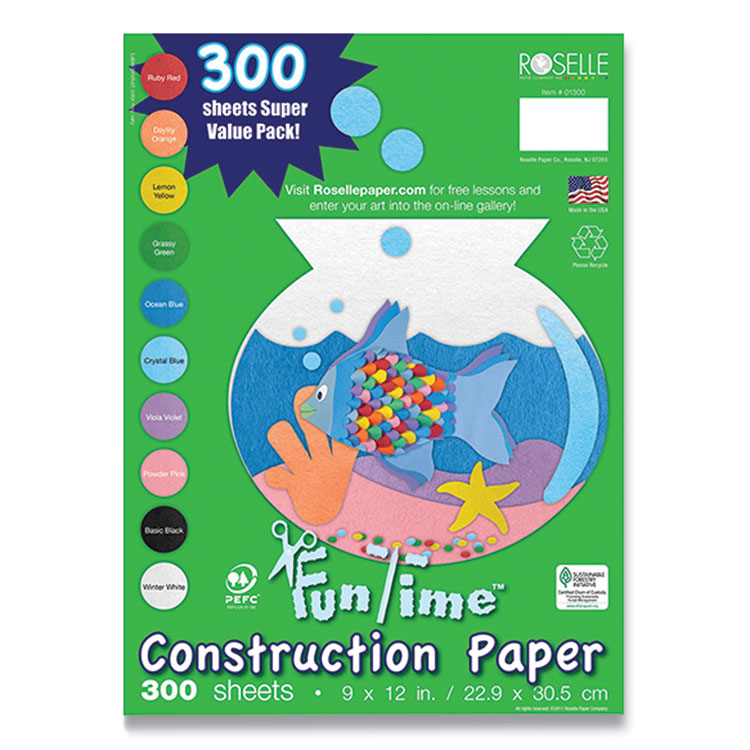 2pk 300 Sheets/pk Sunworks Construction Paper 11 Colors - Pacon