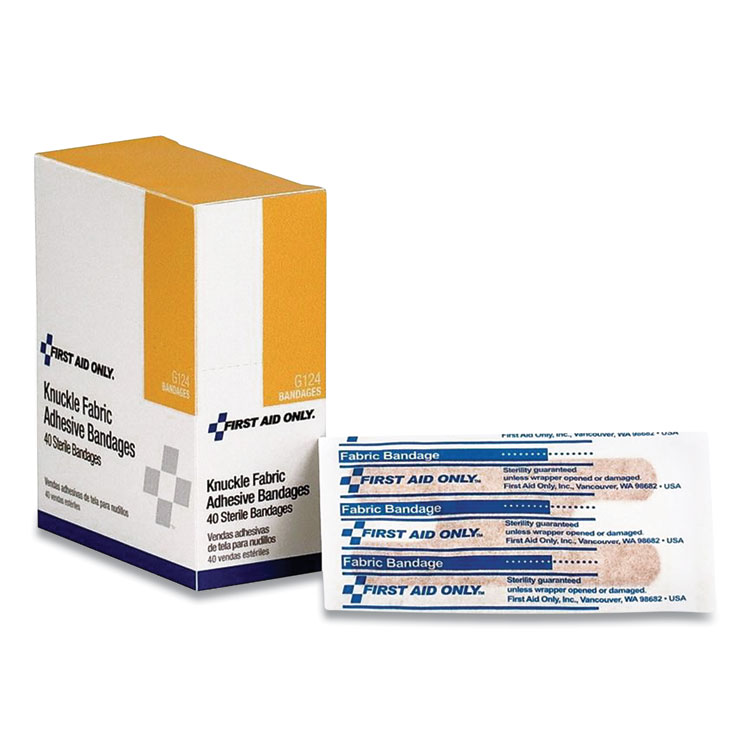 Fabric Bandages, Four-Wing Knuckle, 2.5 X 3.25, 40/box