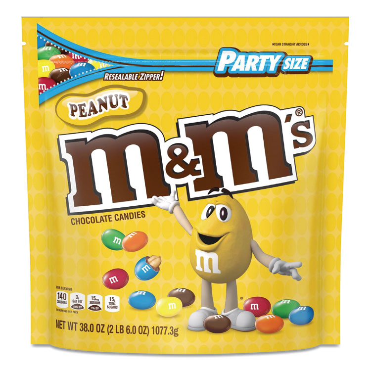 M&Ms Plain Milk Chocolate Candy, 38oz Bag