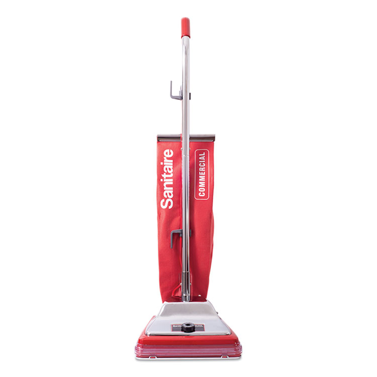 TRADITION UPRIGHT VACUUM WITH SHAKE-OUT BAG, 17.5 LB, RED