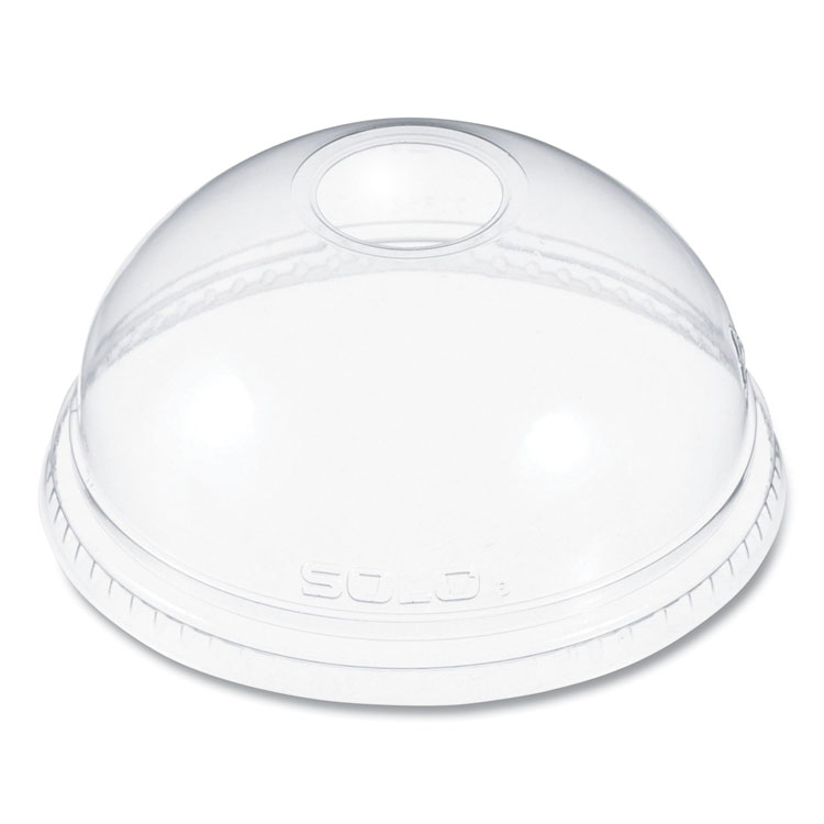 Solo 626TS Clear Flat Lid with Straw Slot - 100/Pack