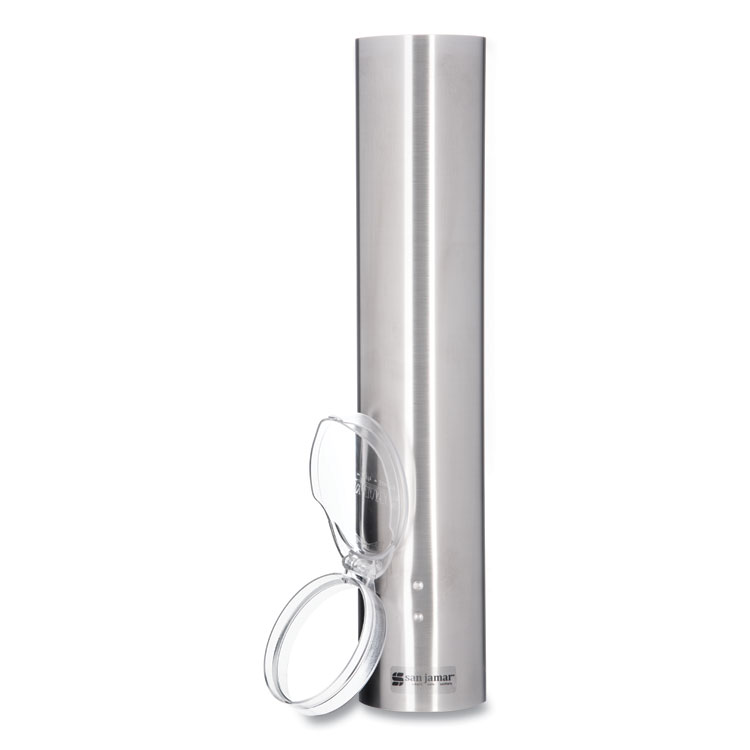 Small Pull-Type Water Cup Dispenser, For 5 Oz Cups, Stainless Steel