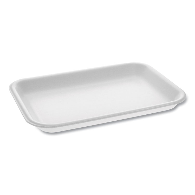 Pactiv Foam Meat Tray, 4S, White, 500/cs