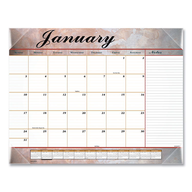 AAG89702 DESK PAD,17X22 MONTH,BY