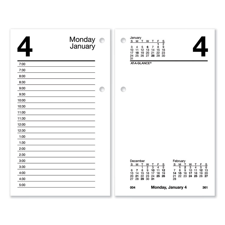AAGE71750 ATAGLANCE® E71750 Desk Calendar Refill, 3.5 x 6, White