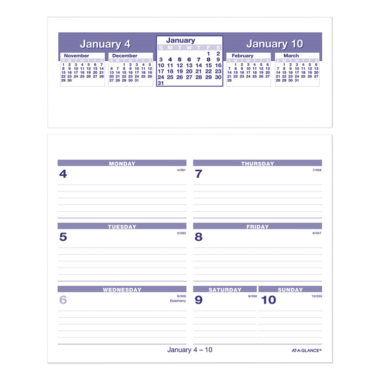 AAGSW705X50 CALENDAR,REFILL,WEEKLY