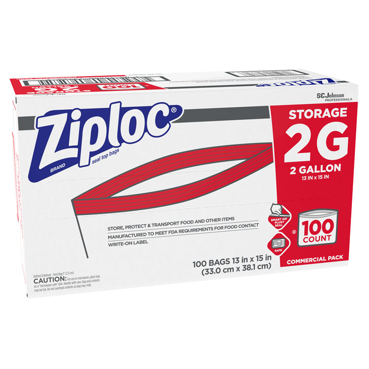 Ziploc Smart Zip Slider Food Storage Bags - 1 Gallon (15 Ct) - Pack of 12