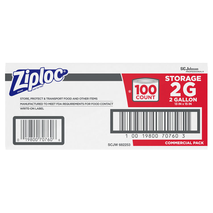Ziploc Storage Bags, Gallon, 38/Box (314470)