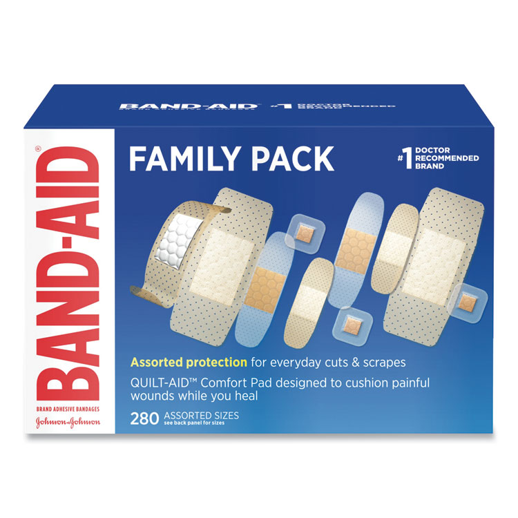 Band-Aid® Brand Flexible Fabric Adhesive Bandages, Flexible Protection &  Care of Minor Cuts & Scrapes, Quilt-Aid Pad for Painful Wounds, Light Brown