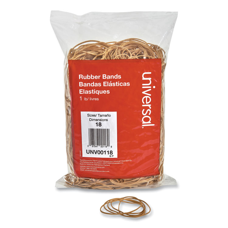 UNV00118 RUBBERBANDS,SIZE 18,1LB