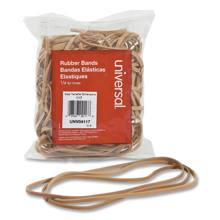 UNV04117 RUBBERBANDS,SIZE117,1/4LB