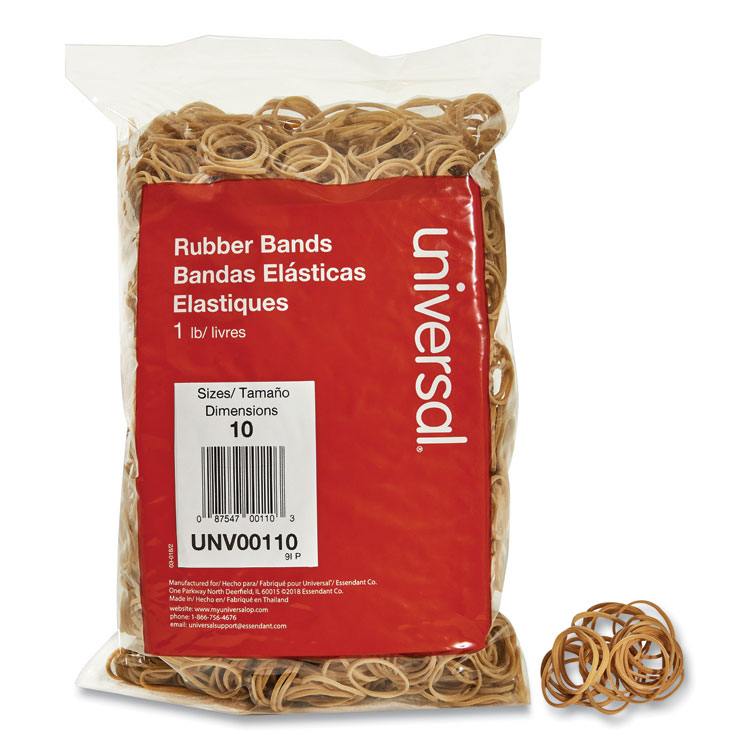 UNV00110 RUBBERBANDS,SIZE 10,1LB