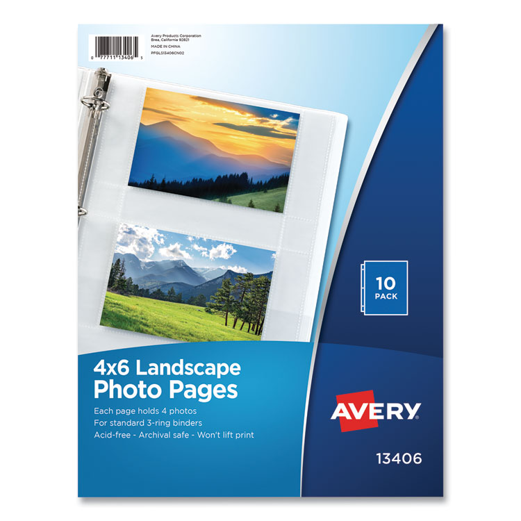 AVE13406 PAGE,PHOTO,4X6,HORZ10PK