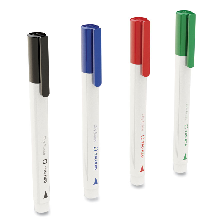 TUD24398947 TRU RED™ 24398947 Dry Erase Marker, PenStyle, Fine
