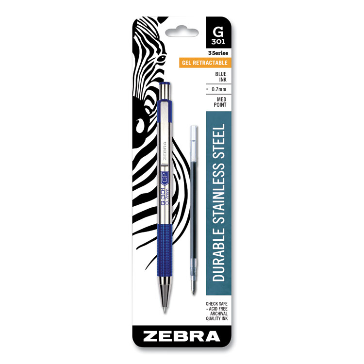 144-Pens Universal 39913 Gel Pen Blue Ink Retractable 0.7mm Med Rollerball 
