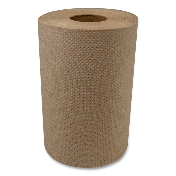 MORSOFT UNIVERSAL ROLL TOWELS, 8" X 350 FT, BROWN, 12 ROLLS/CARTON