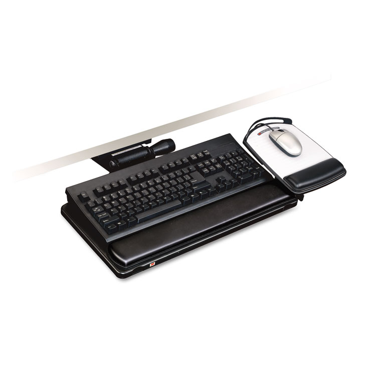 Picture of Easy Adjust Keyboard Tray, Highly Adjustable Platform, 23" Track, Black