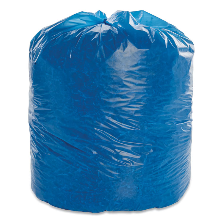 8105015173665, SKILCRAFT Healthcare Can Liners, Soiled Linen, 33 gal, 1.2 mil, 30.5" x 43", Blue, Flat Pack, 30/Box