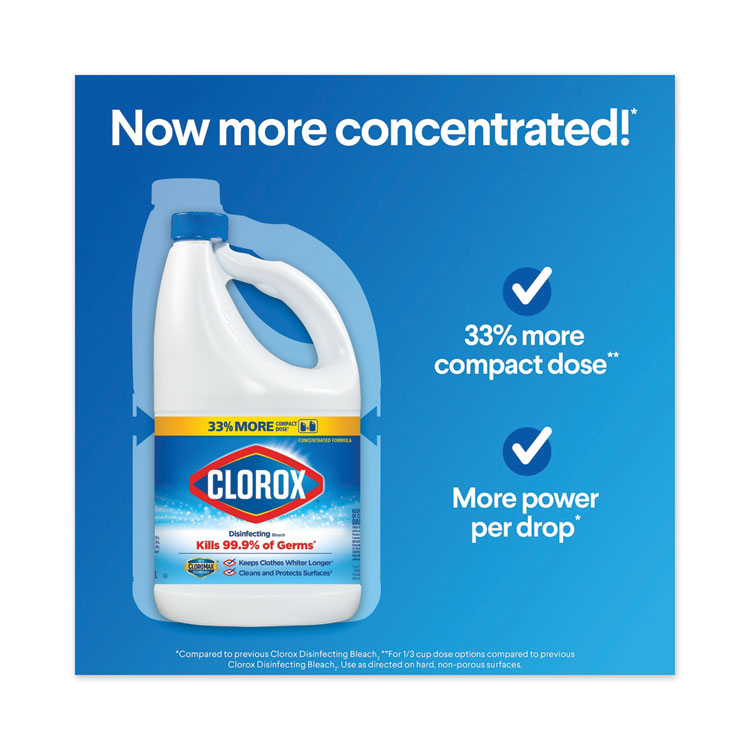 Clorox 32263 Concentrate Disinfecting Bleach 81 Ounce (Case of 6)