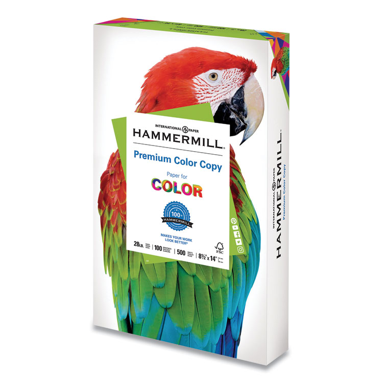 Hammermill Premium Laser Print Paper, 98 Bright, 32lb, 8.5 x 11, White,  500/Ream, HAM104646