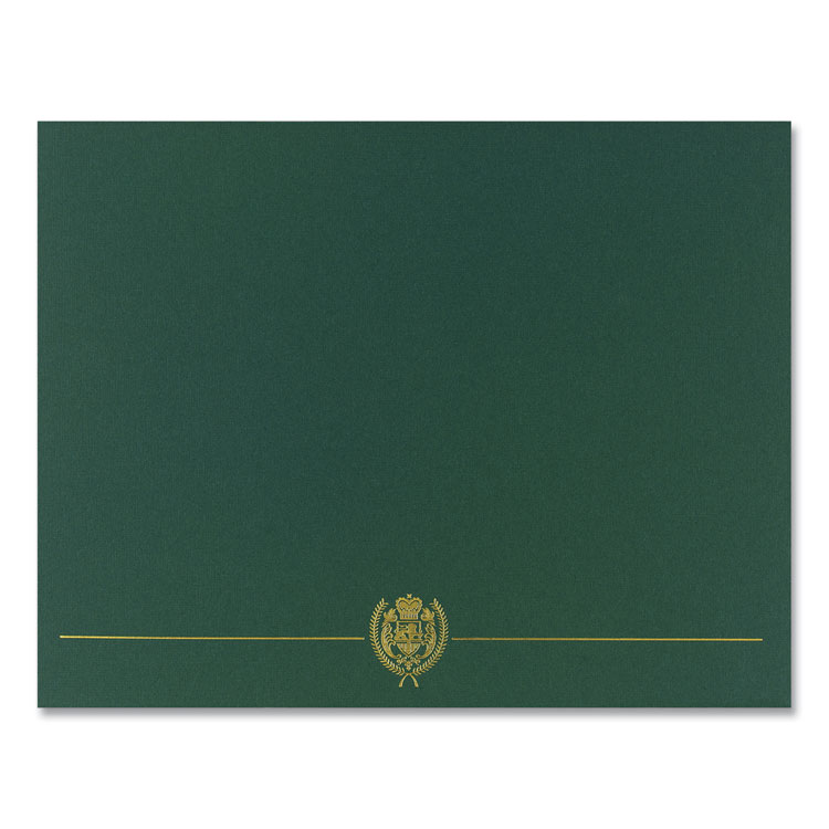 Classic Crest Certificate Covers, 9.38 x 12, Hunter, 5/Pack