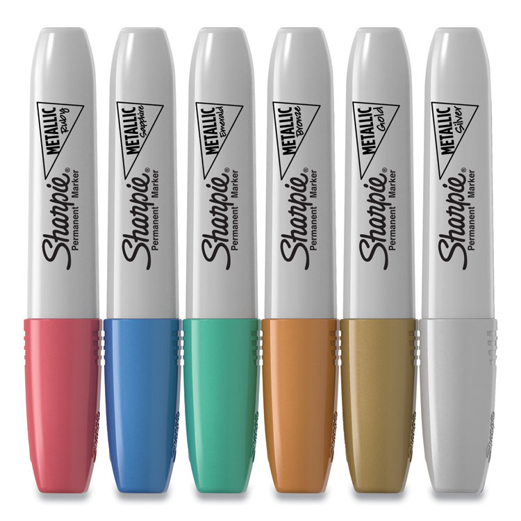 Sharpie 38250PP Permanent Markers, Chisel Tip, Assorted Colors, 8-Count, 24  Markers