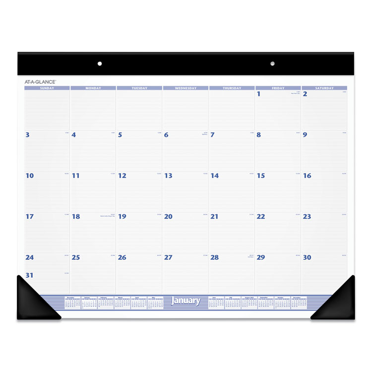 17 x 12 2019 Monthly Desk Pad Blotter Calendar Wall Hanging Bonus Free Stickers! 2019, 17 x 12 December 2019 January 