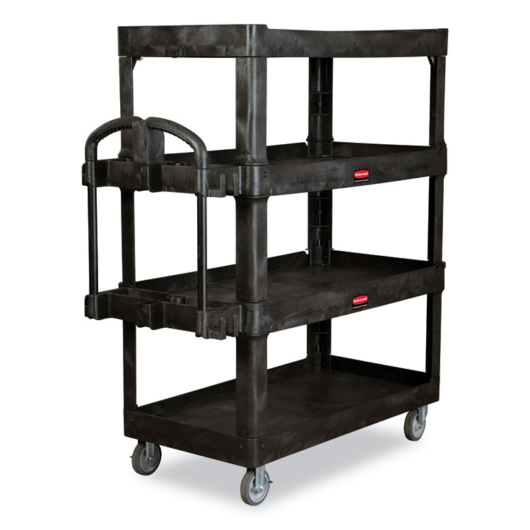 Rubbermaid 4520-10, Utility Cart, Pneumatic Wheels, Shelf Cart