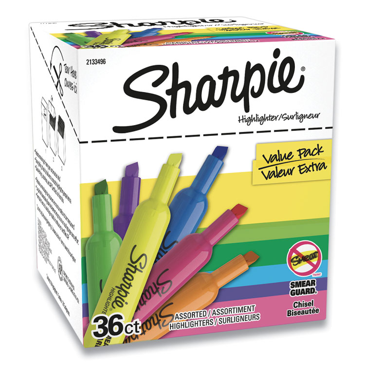  SHARPIE Gel Highlighters, Bullet Tip, Assorted Colors, 5 Count  : Office Products