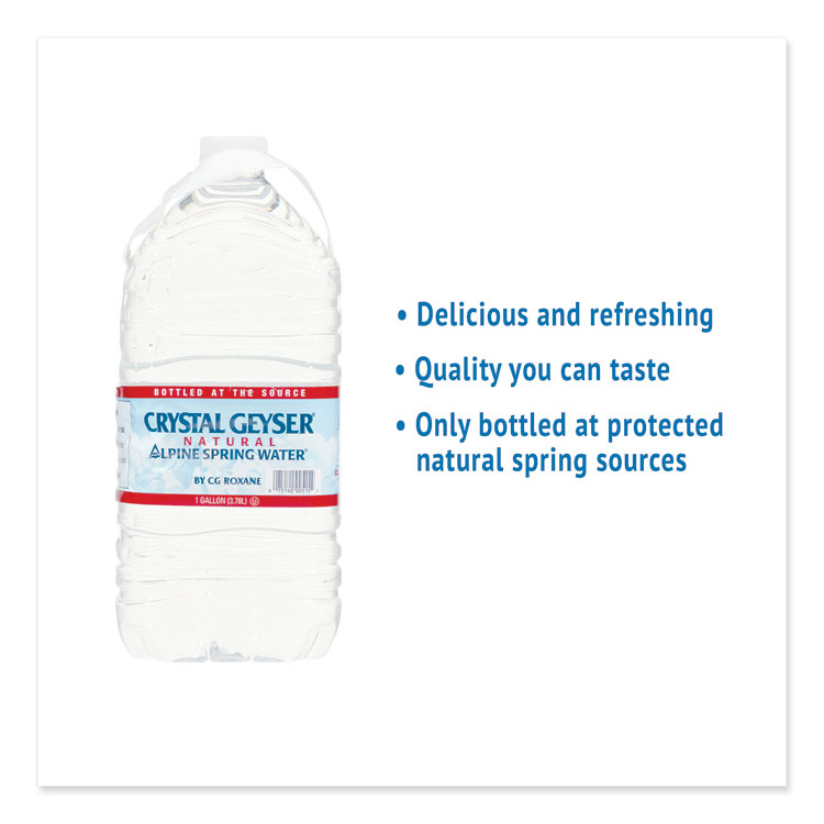 CGW12514CT, Crystal Geyser® 12514CT Alpine Spring Water, 1 Gal Bottle,  6/Case