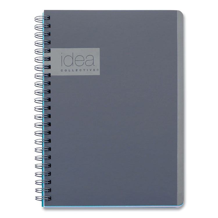 Oxford™ Idea Collective Professional Notebook, Medium/College Rule, Gray Cover, 8 x 4.87, 80 Sheets
