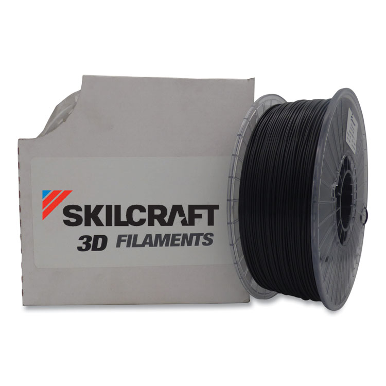 7045016859763, SKILCRAFT 3D Printer Acrylonitrile Butadiene Styrene Filament, 1.75 mm, Black