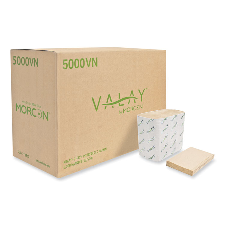 MOR5000VN NAPKINS,INTERFOLDED,KRAFT