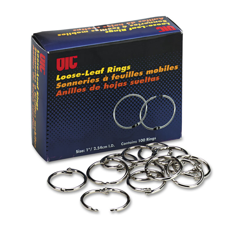 Picture of Officemate Book Rings, 1", 100/Box