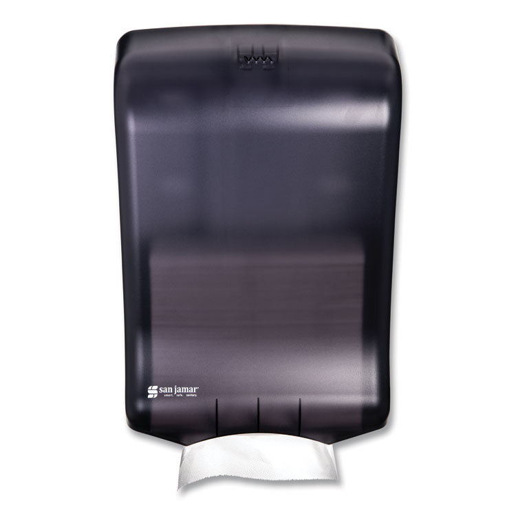 San Jamar T8490TBK Smart Essence Oceans Hands Free Paper Towel Dispenser -  Black Pearl