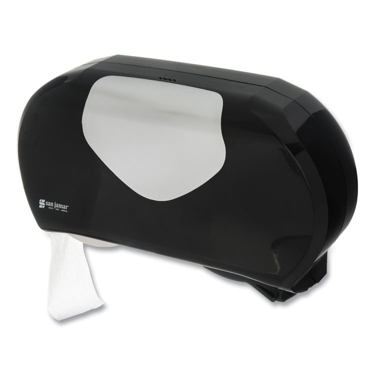 San Jamar Electronic Touchless Roll Towel Dispenser, 11.75 x 9 x 15.5,  Black Pearl -SJMT1390TBK