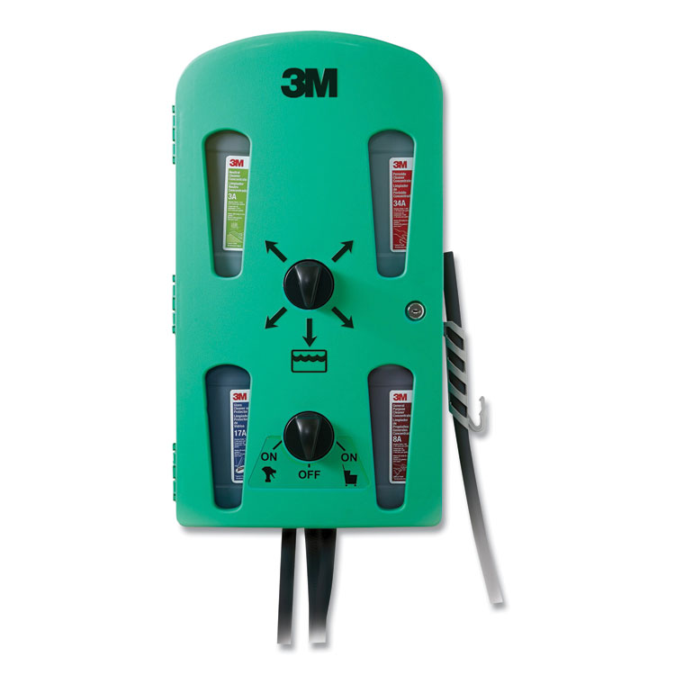 Flow Control System Chemical Dispenser, Air Gap, Pressure Relief Valve, (4) 0.5 Gal, 12.25 X 6.3 X 22.5, Green