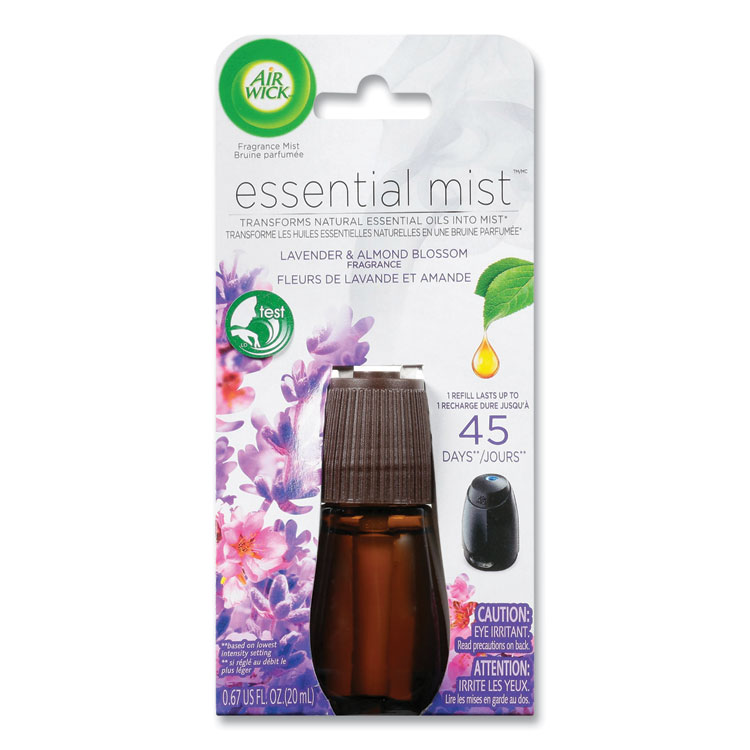 RAC98552, Air Wick® 98552 Essential Mist Refill, Lavender and Almond  Blossom, 0.67 oz Bottle, 6/Carton