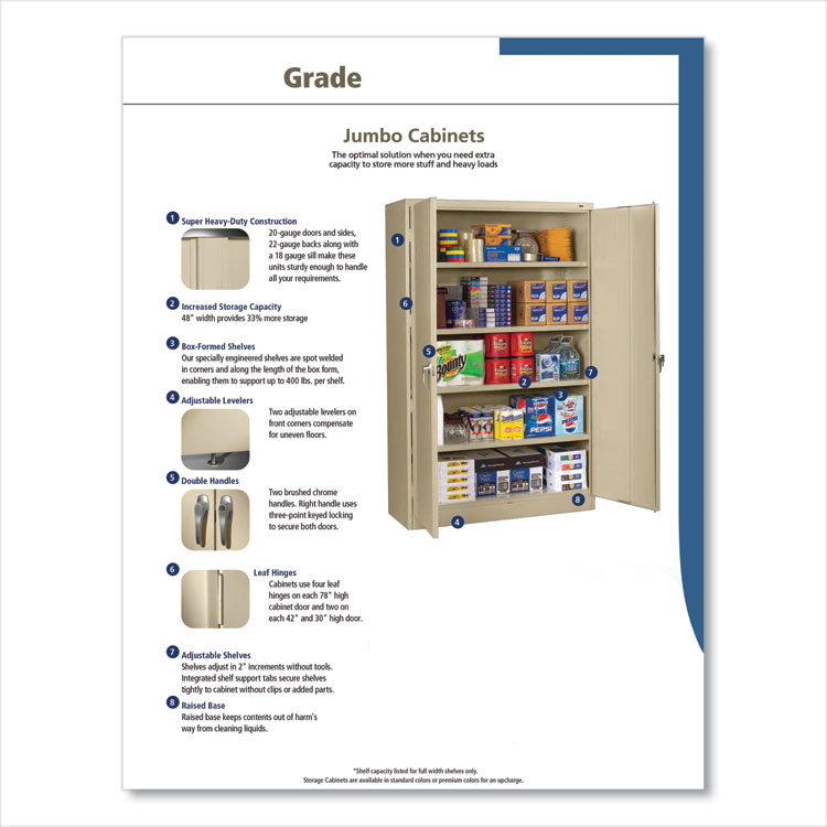 Tennsco jumbo steel on sale storage cabinet