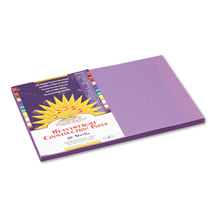 Picture of Construction Paper, 58 lbs., 12 x 18, Violet, 50 Sheets/Pack