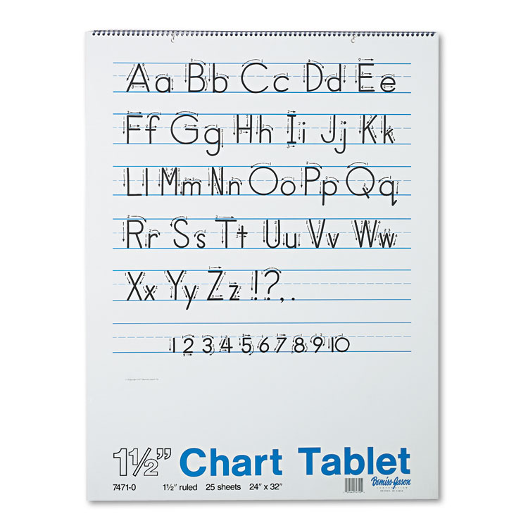 Picture of Chart Tablets w/Manuscript Cover, Ruled, 24 x 32, White, 25 Sheets