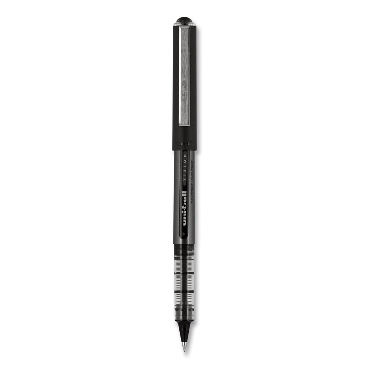 Uni-Ball Deluxe Roller Ball Pen Stick Fine 0.7 mm Black Ink Champagne Barrel Dozen