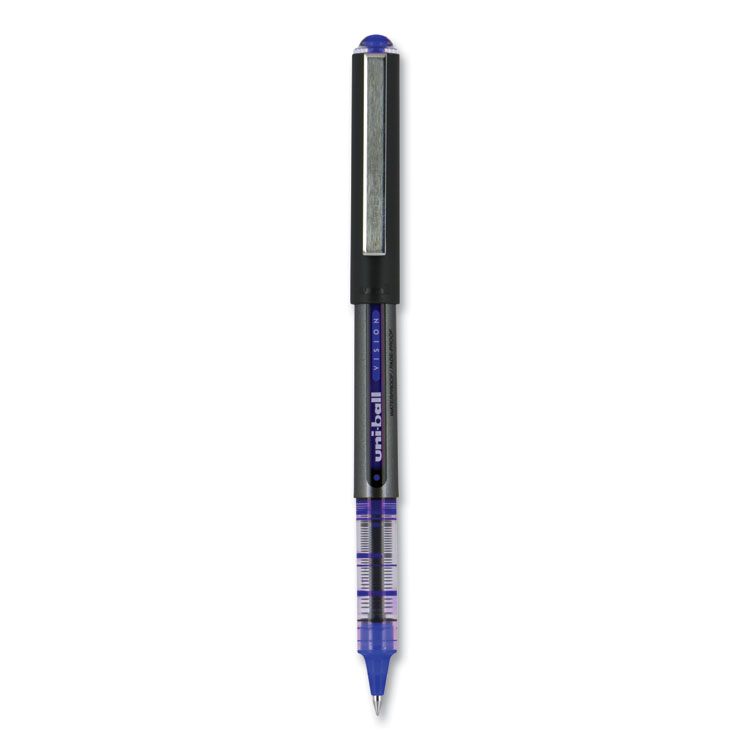 uni-ball 61232 VISION ELITE Roller Ball Stick Waterproof Pen, Blue/Black  Ink, Bold - 61232