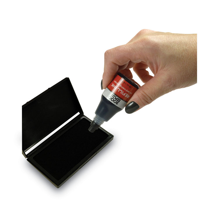 Cosco ACCU-STAMP Gel Ink Refill 0.35 oz Bottle Black