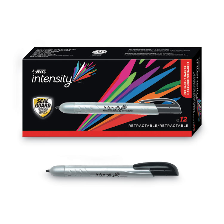 BIC Intensity Low Odor Dry Erase Pocket Marker Fine GDE11-BLK